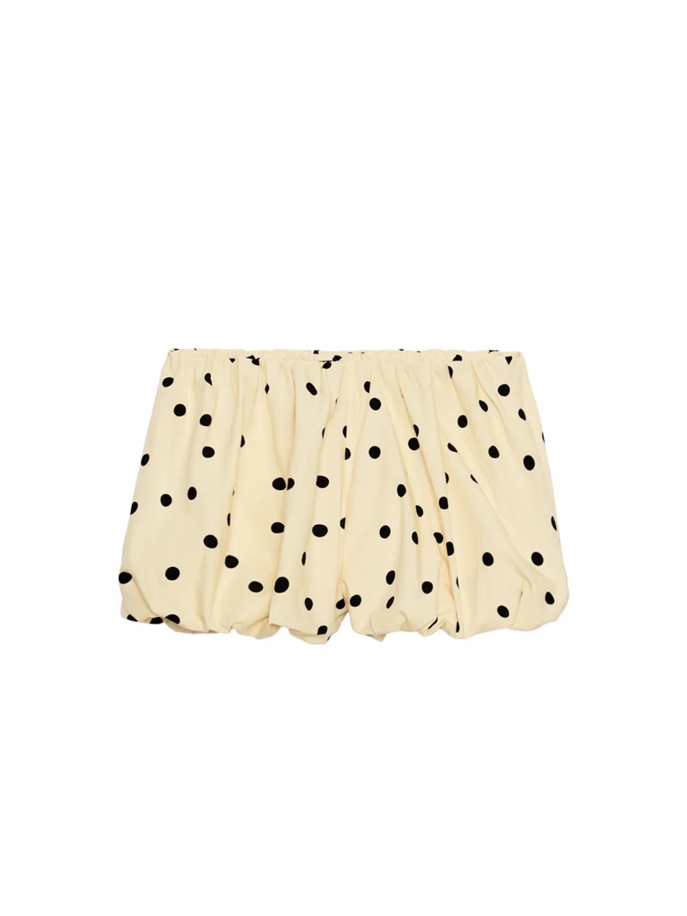 Zara Cream Mini Skirt with Black Polka Dots